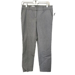 Kenar Womens Black White Ankle Pants 4 Geometric Tapered Leg NWT Work Office